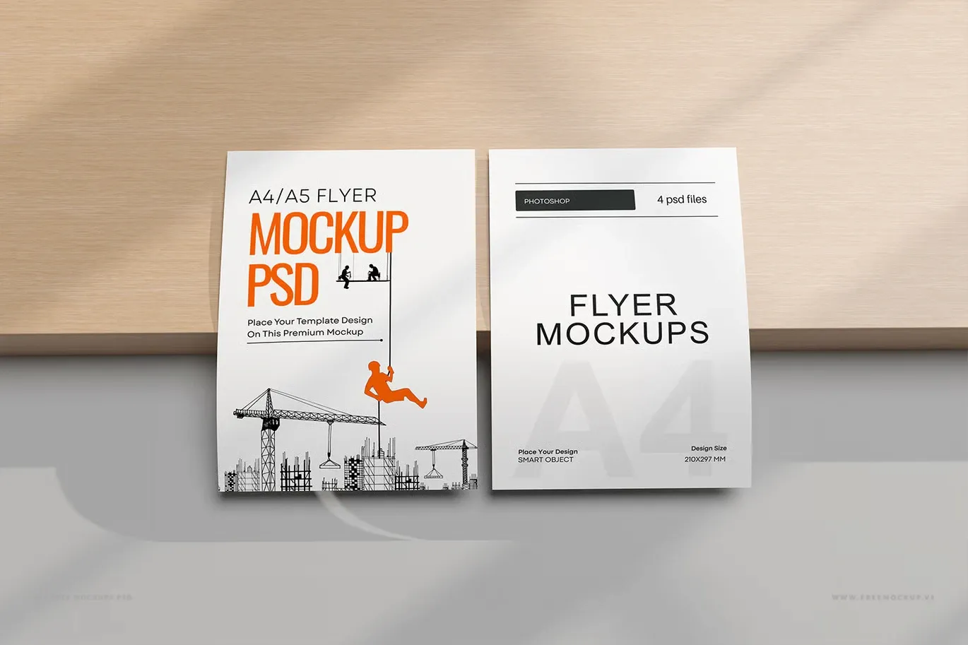 Mockup tờ rơi A4 miễn phí PSD