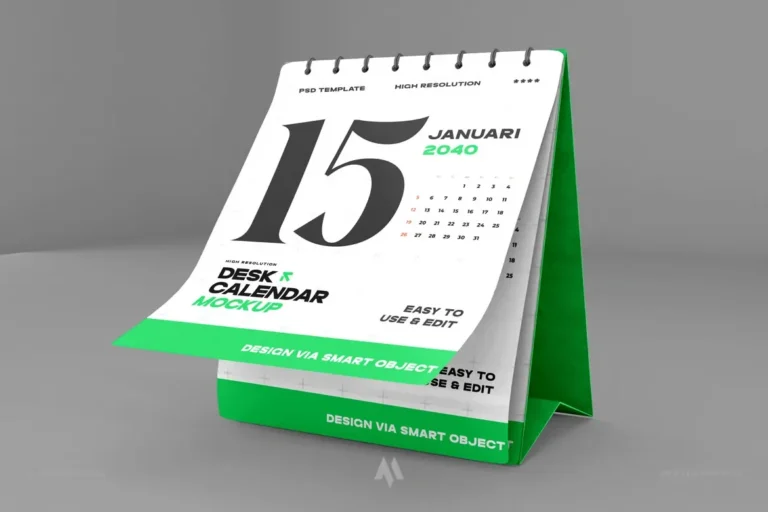 Mockup lịch để bàn PSD