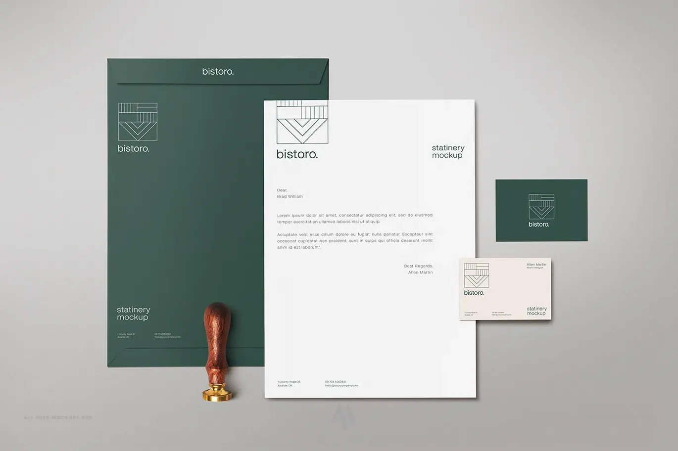 Bộ mockup văn phòng phẩm miễn phí