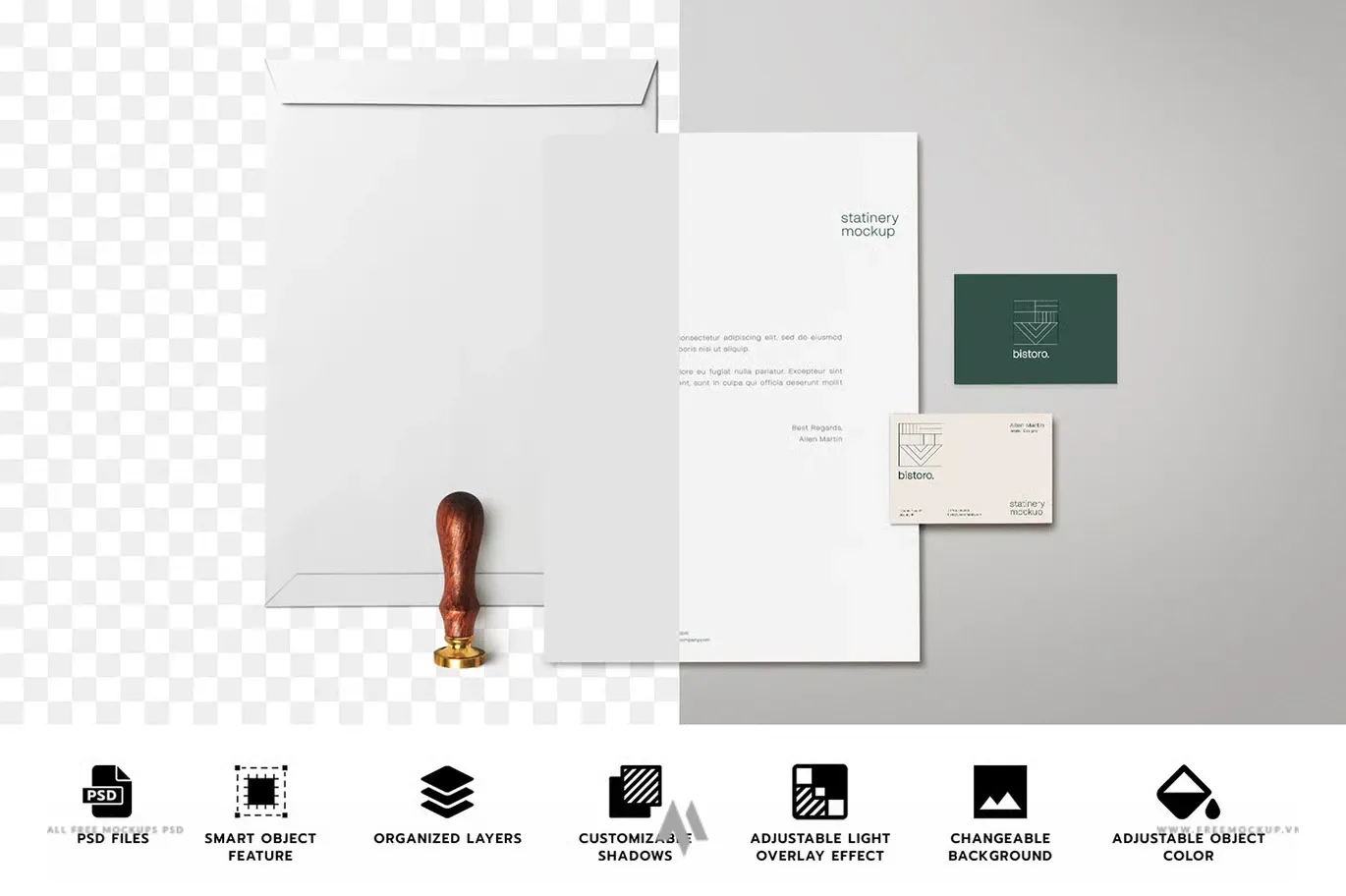 Bộ mockup văn phòng phẩm miễn phí