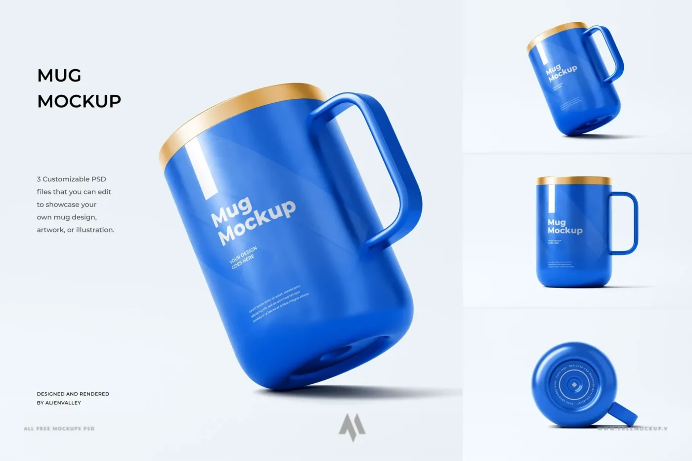 Mockup cốc sứ PSD miễn phí