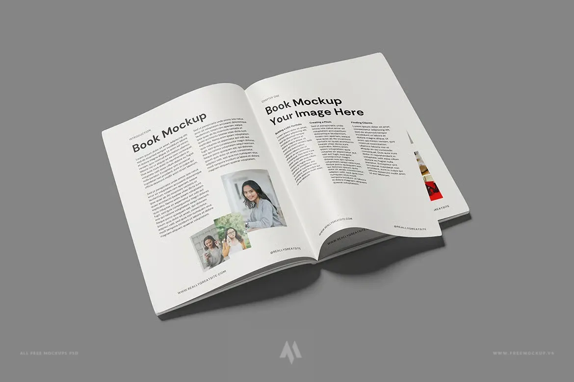 Mockup Sách Mở: Trình Bày Thiết Kế Đỉnh Cao!