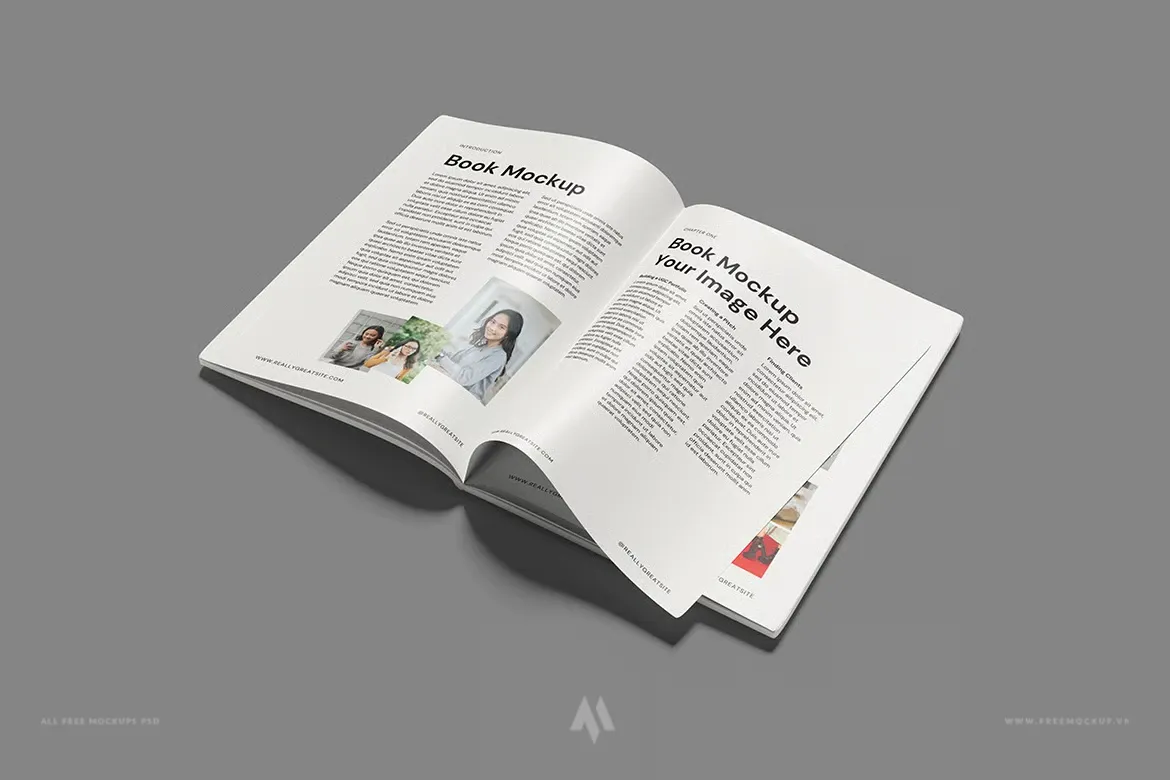 Mockup Sách Mở: Trình Bày Thiết Kế Đỉnh Cao!