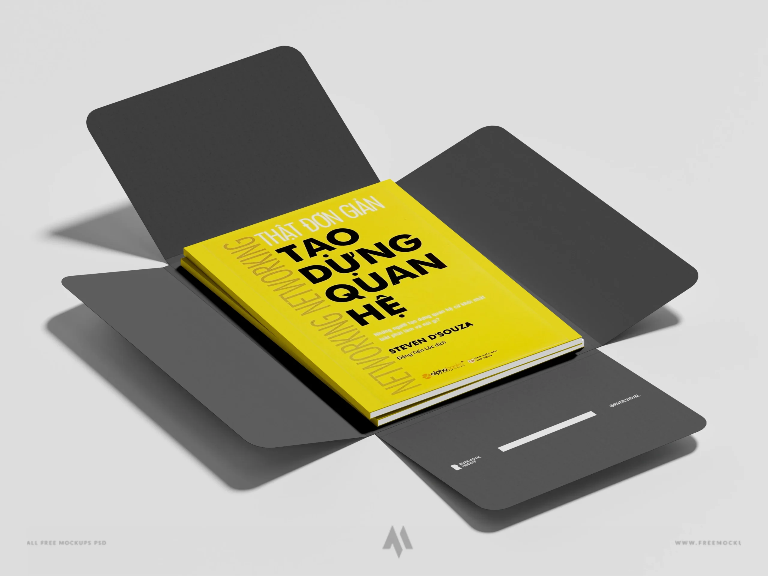 Mockup bìa bọc sách miễn phí