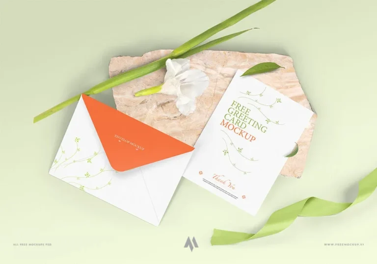 Mockup thiệp chúc mừng miễn phí