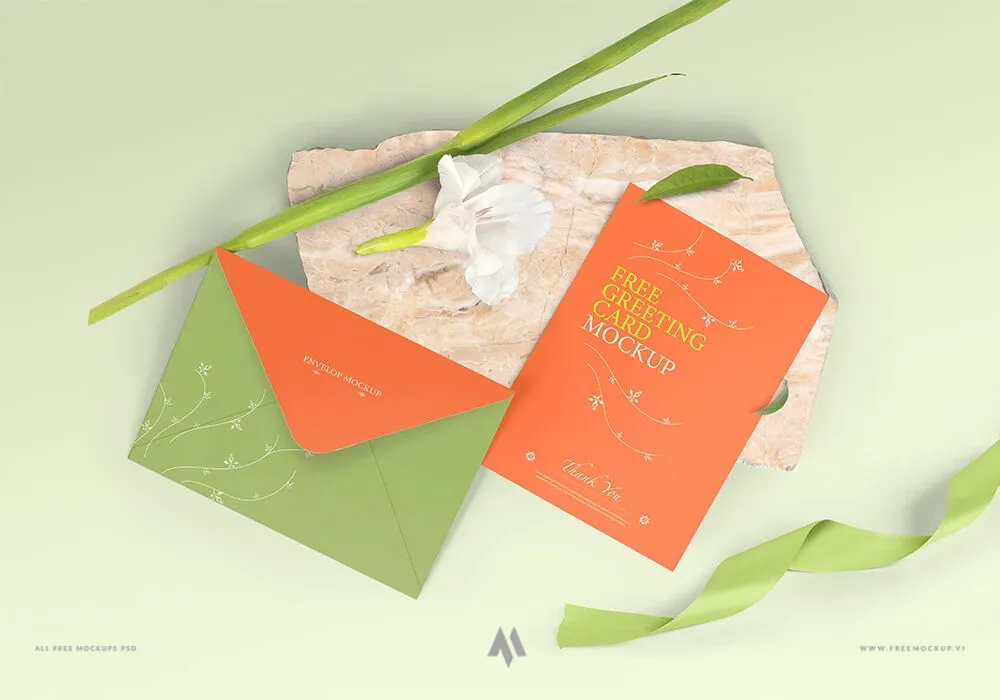 Mockup thiệp mời miễn phí