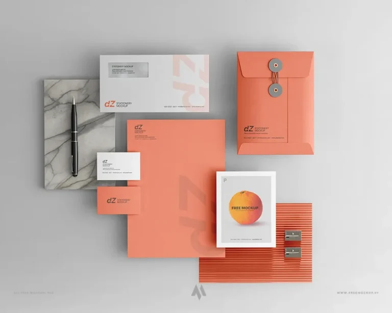 Mockup văn phòng phẩm miễn phí