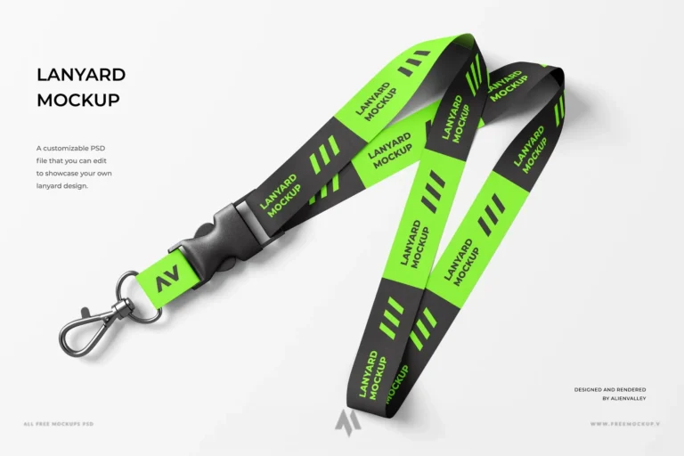 Mockup dây đeo thẻ miễn phí