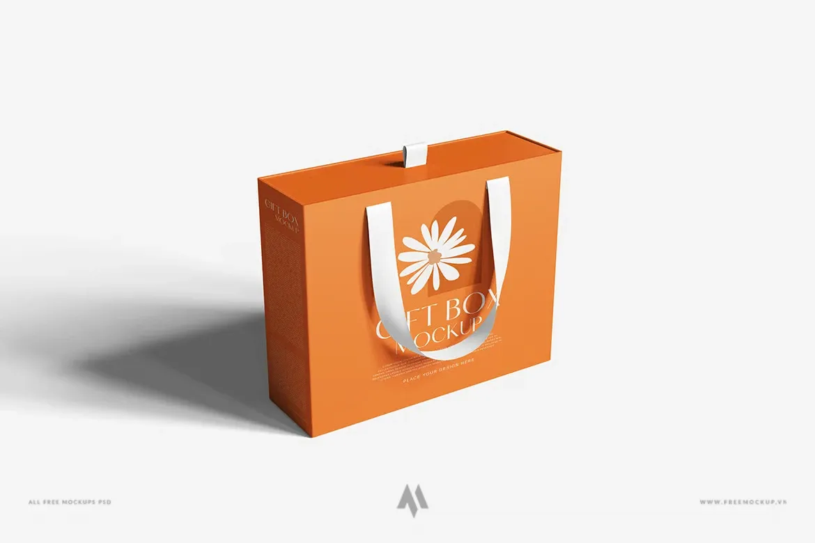 Mockup hộp quà có dây