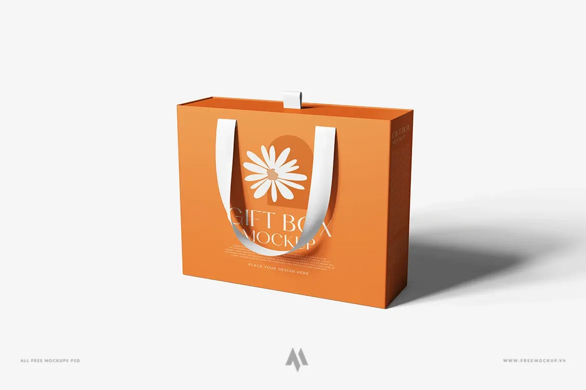 Mockup hộp quà có dây