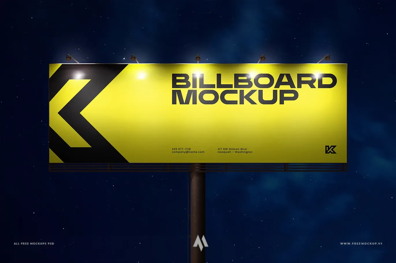Mockup biển quảng cáo trên đường cao tốc