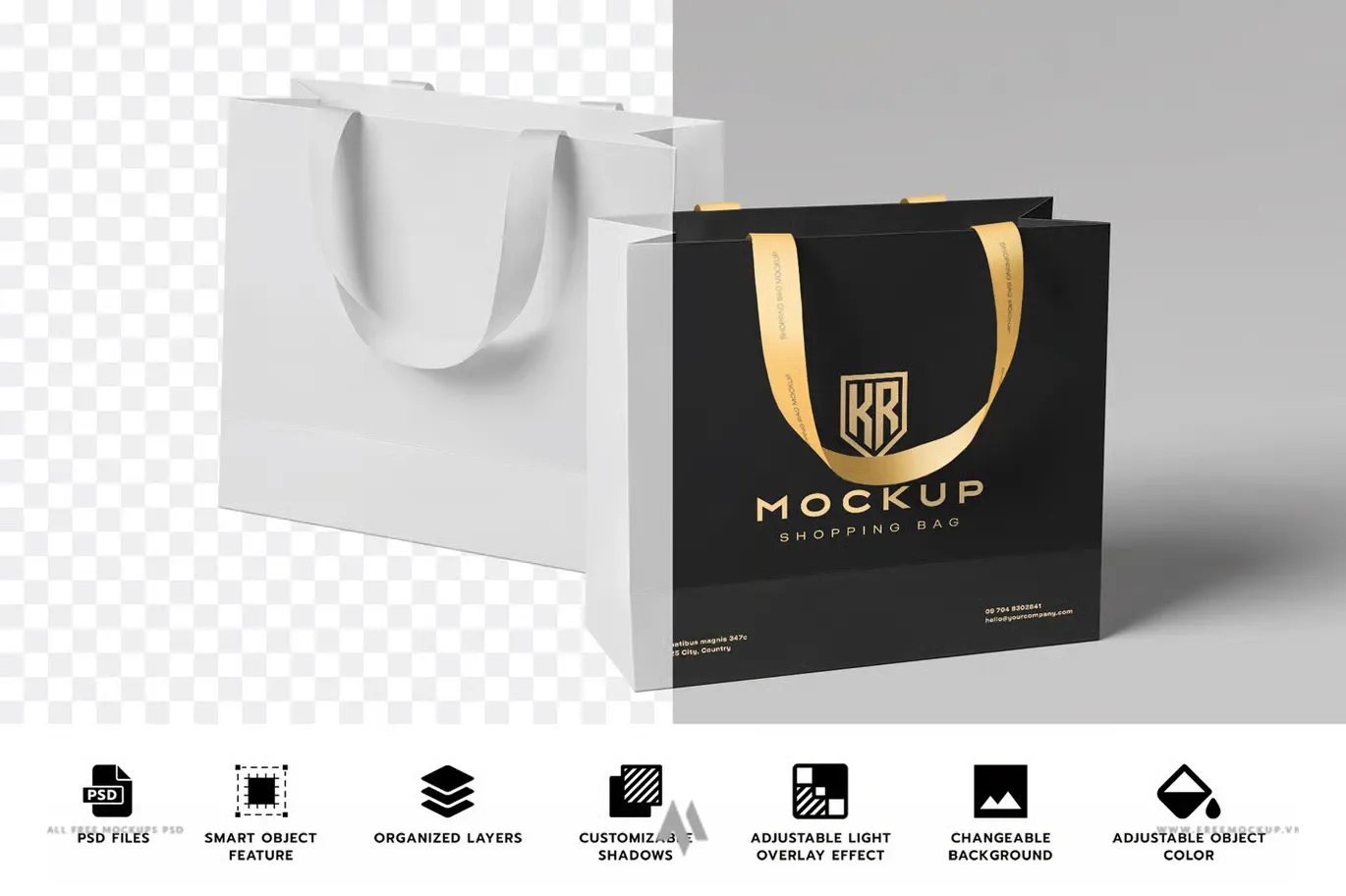 Mockup túi giấy sang trọng