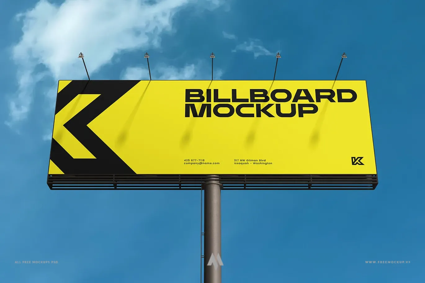 Mockup biển quảng cáo trên đường cao tốc