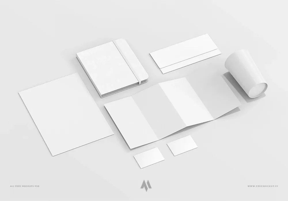 Mockup văn phòng phẩm PSD miễn phí