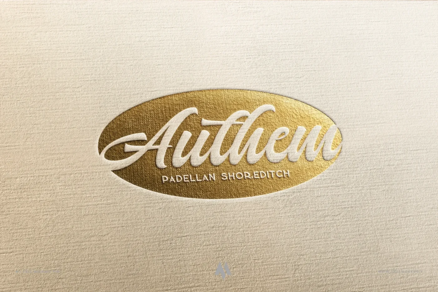 Mockup Logo ép vàng trên giấy