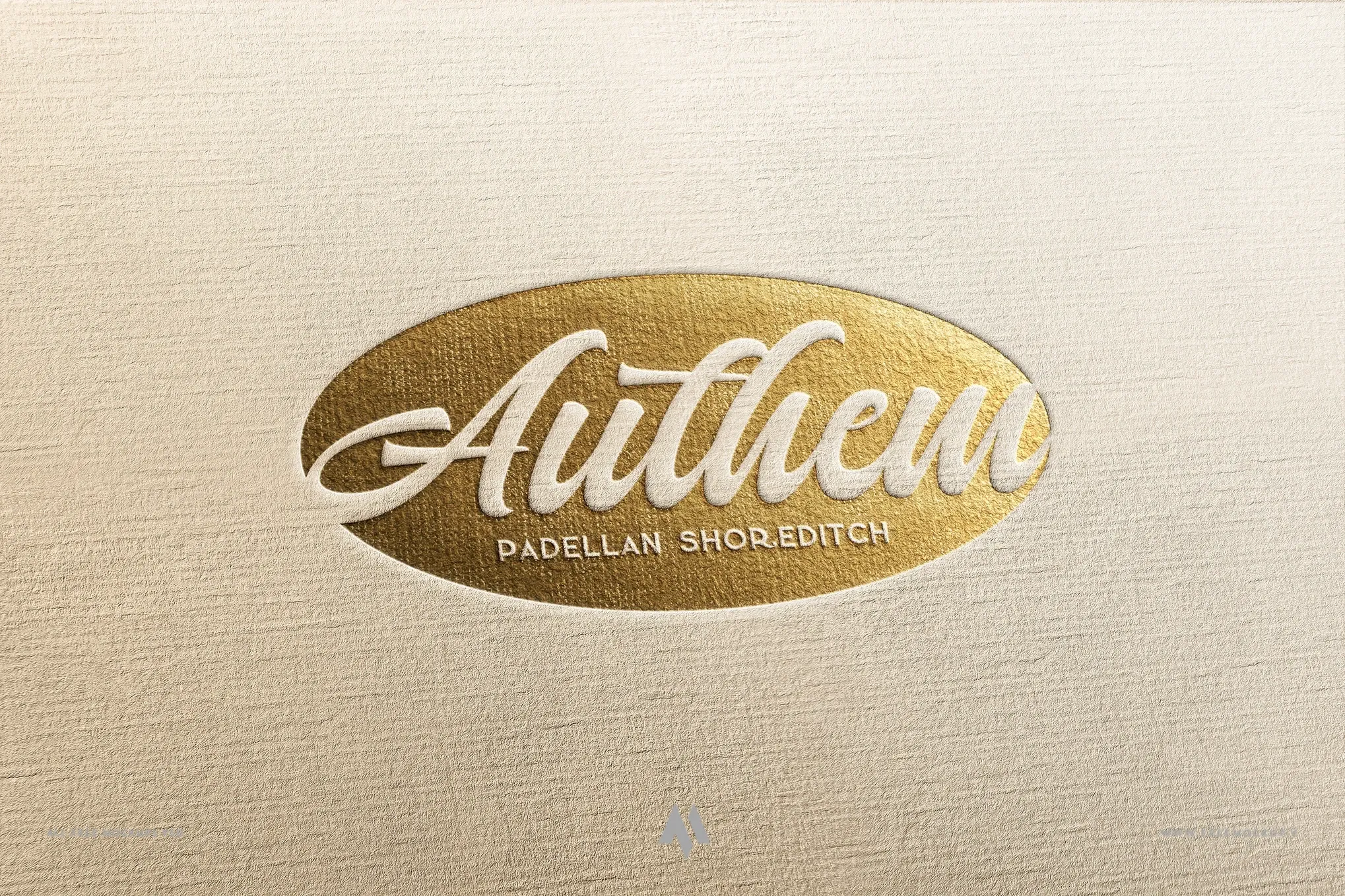 Mockup Logo ép vàng trên giấy