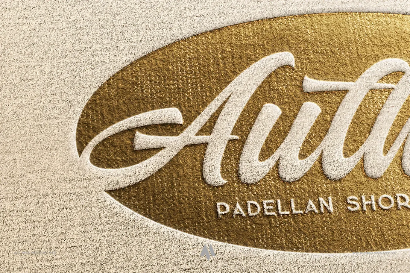 Mockup Logo ép vàng trên giấy