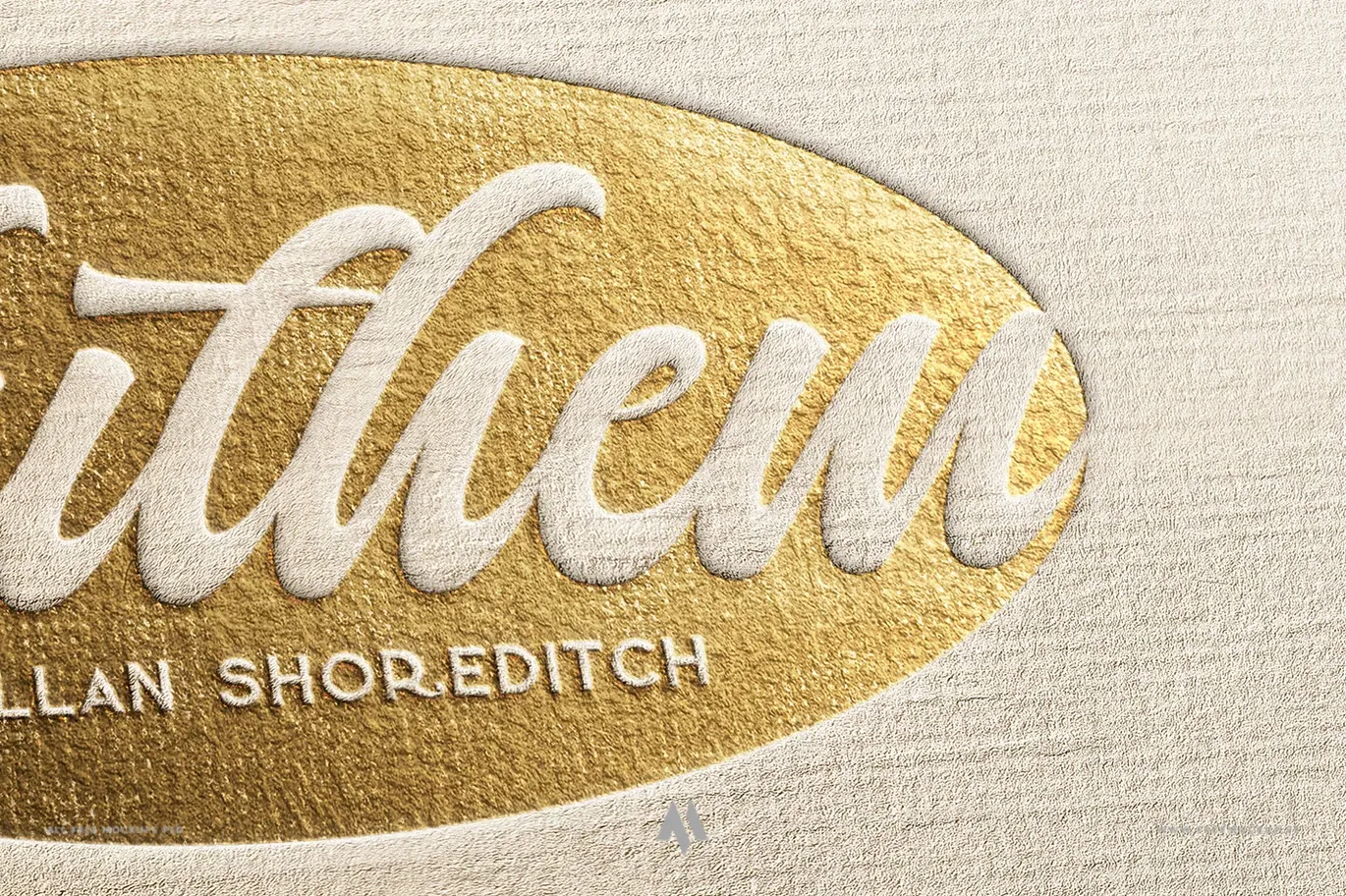 Mockup Logo ép vàng trên giấy