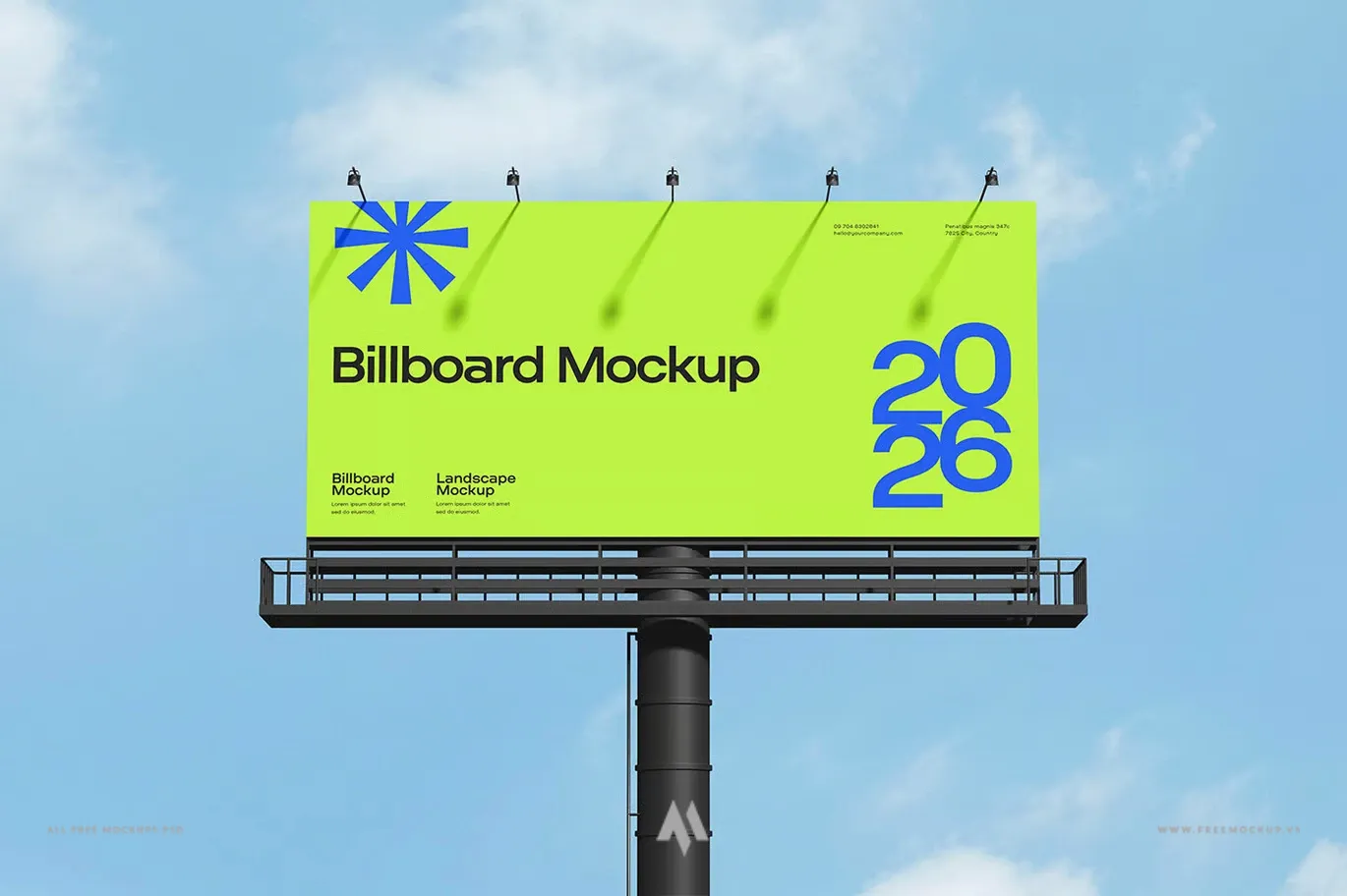 Mockup biển quảng cáo trên đường cao tốc