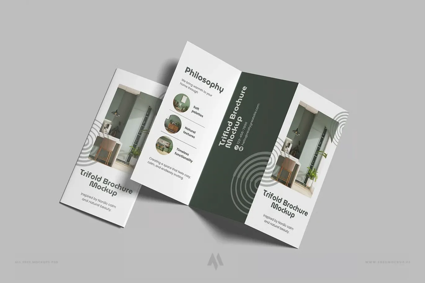 Mockup brochure gập ba ấn tượng
