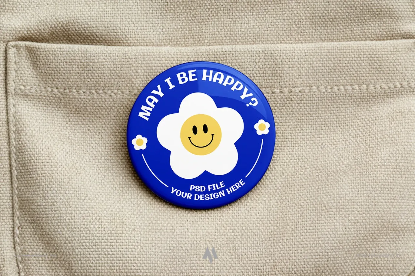 Mockup huy hiệu cài áo