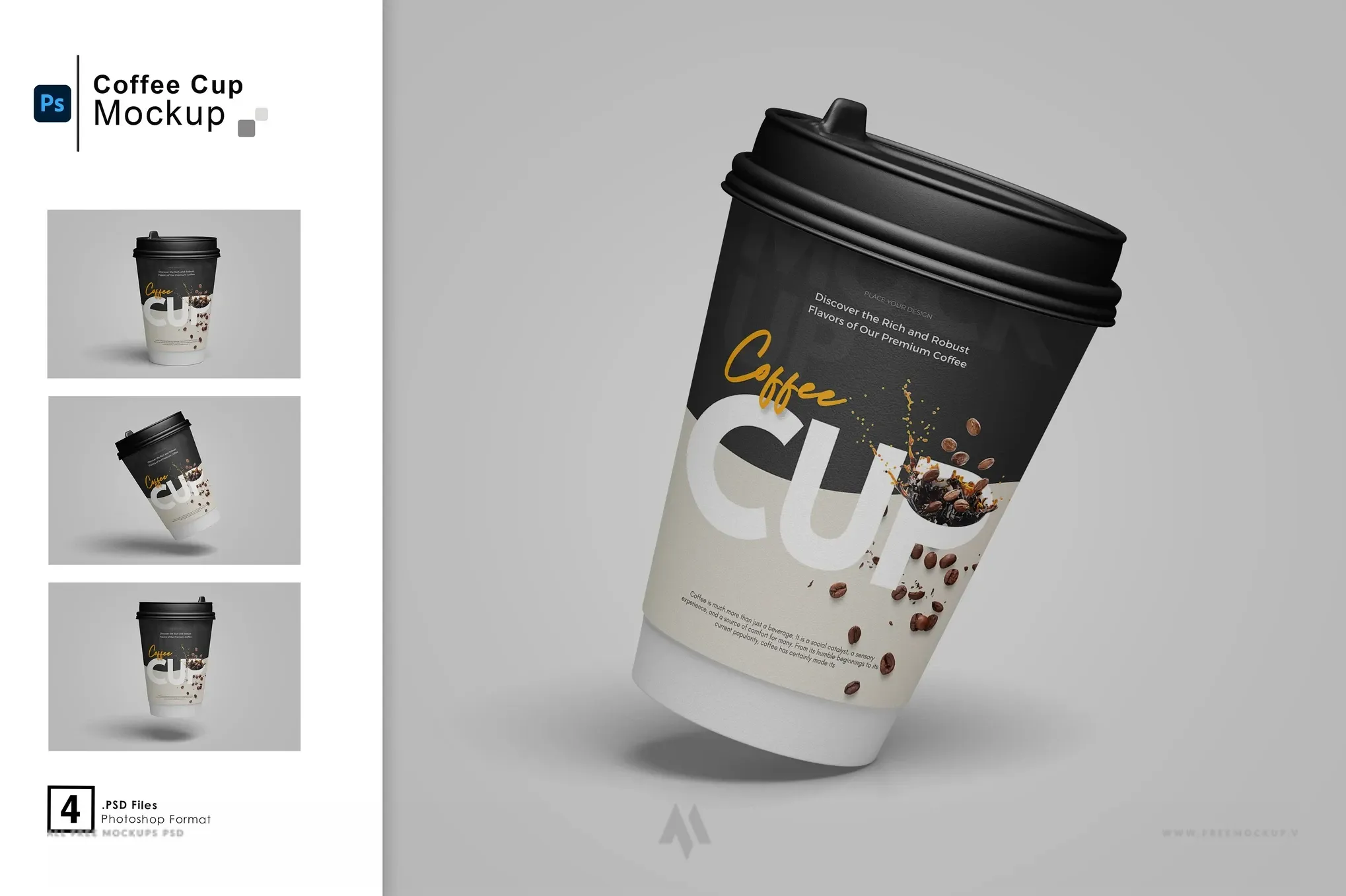 Mockup cốc cà phê miễn phí