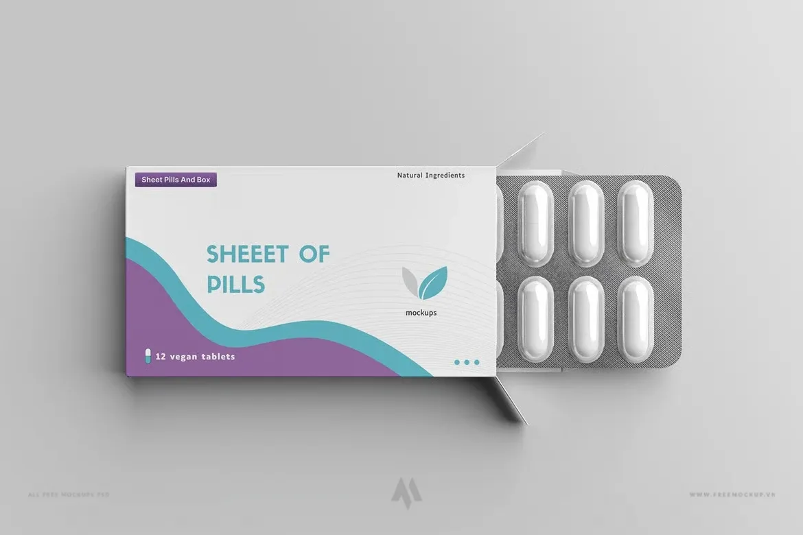 Mockup hộp đựng thuốc