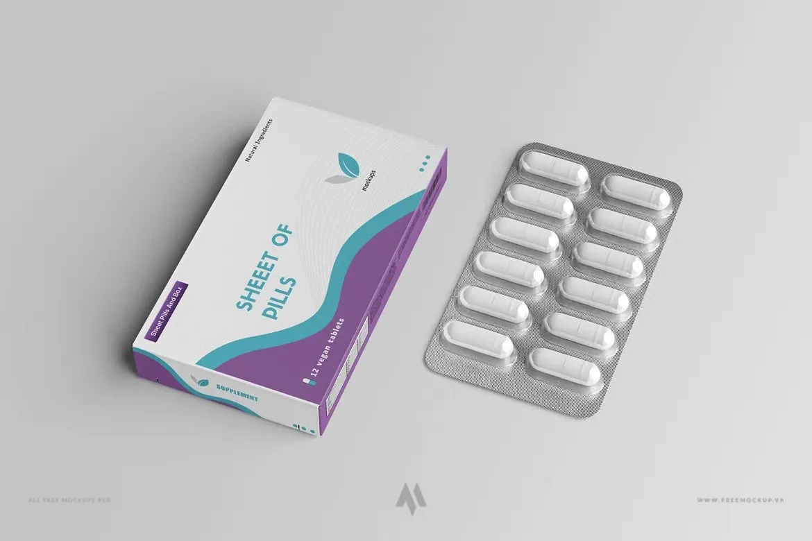 Mockup hộp đựng thuốc