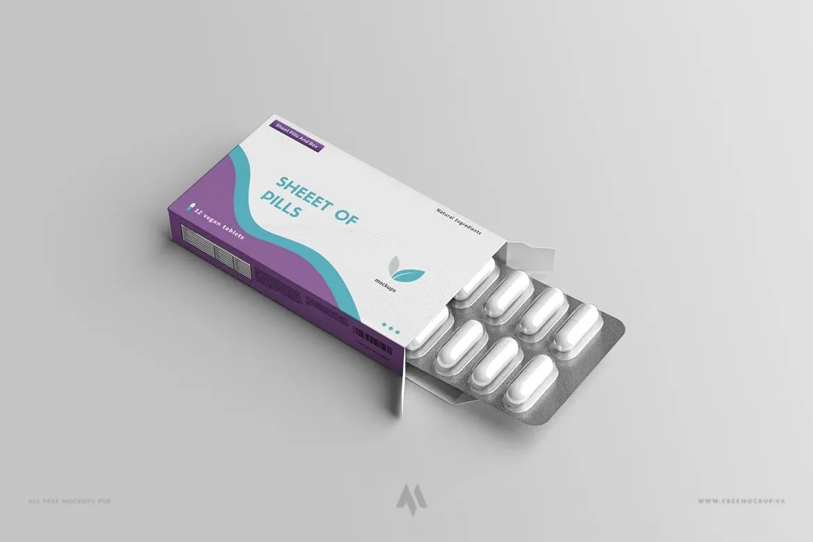 Mockup hộp đựng thuốc