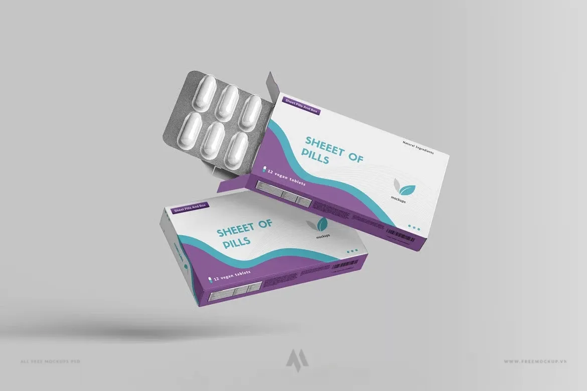 Mockup hộp đựng thuốc