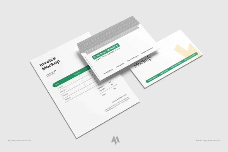 Tạo dấu ấn với bộ Mockup phong bì giấy A4