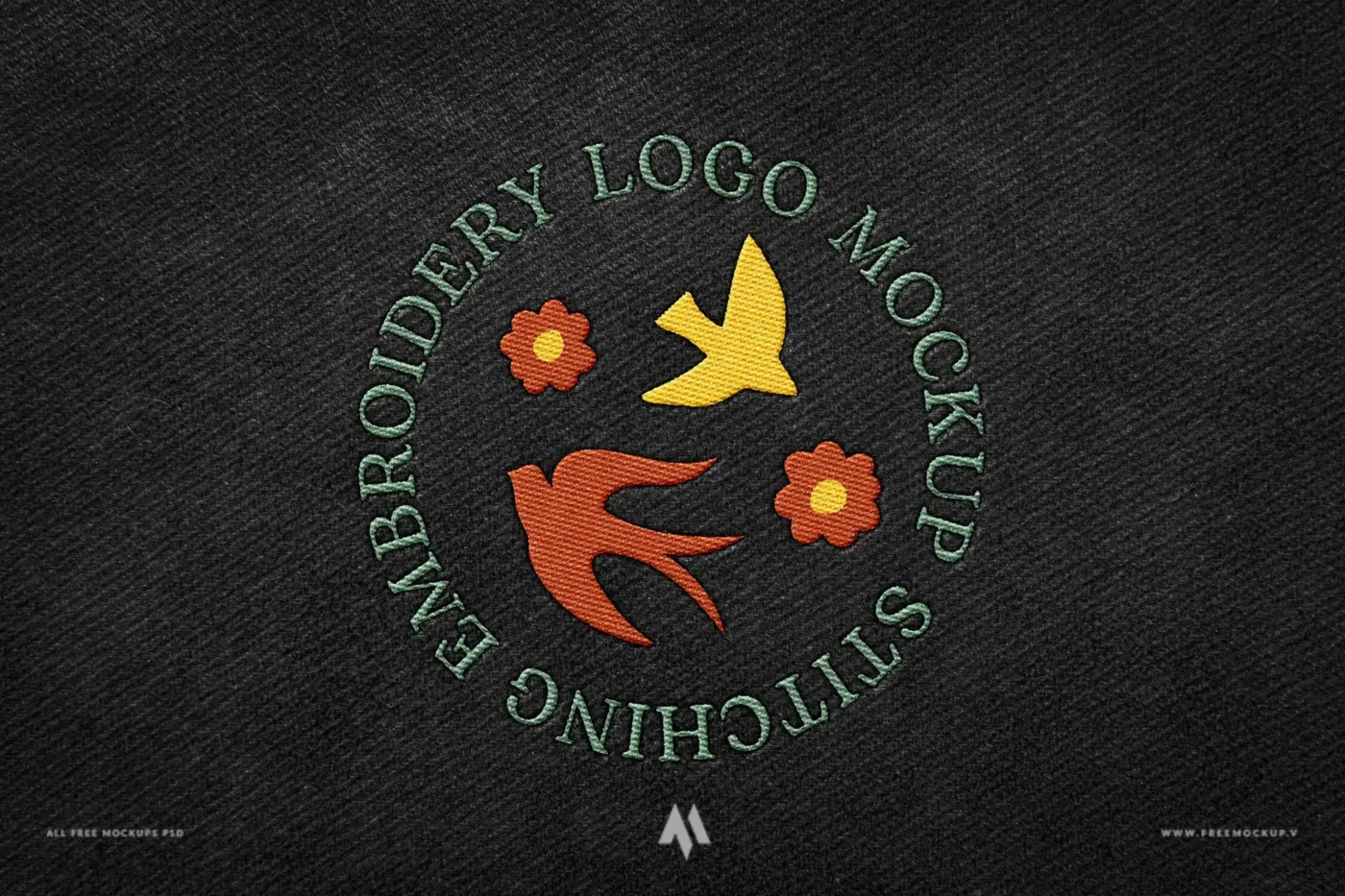 Mockup logo thêu trên vải