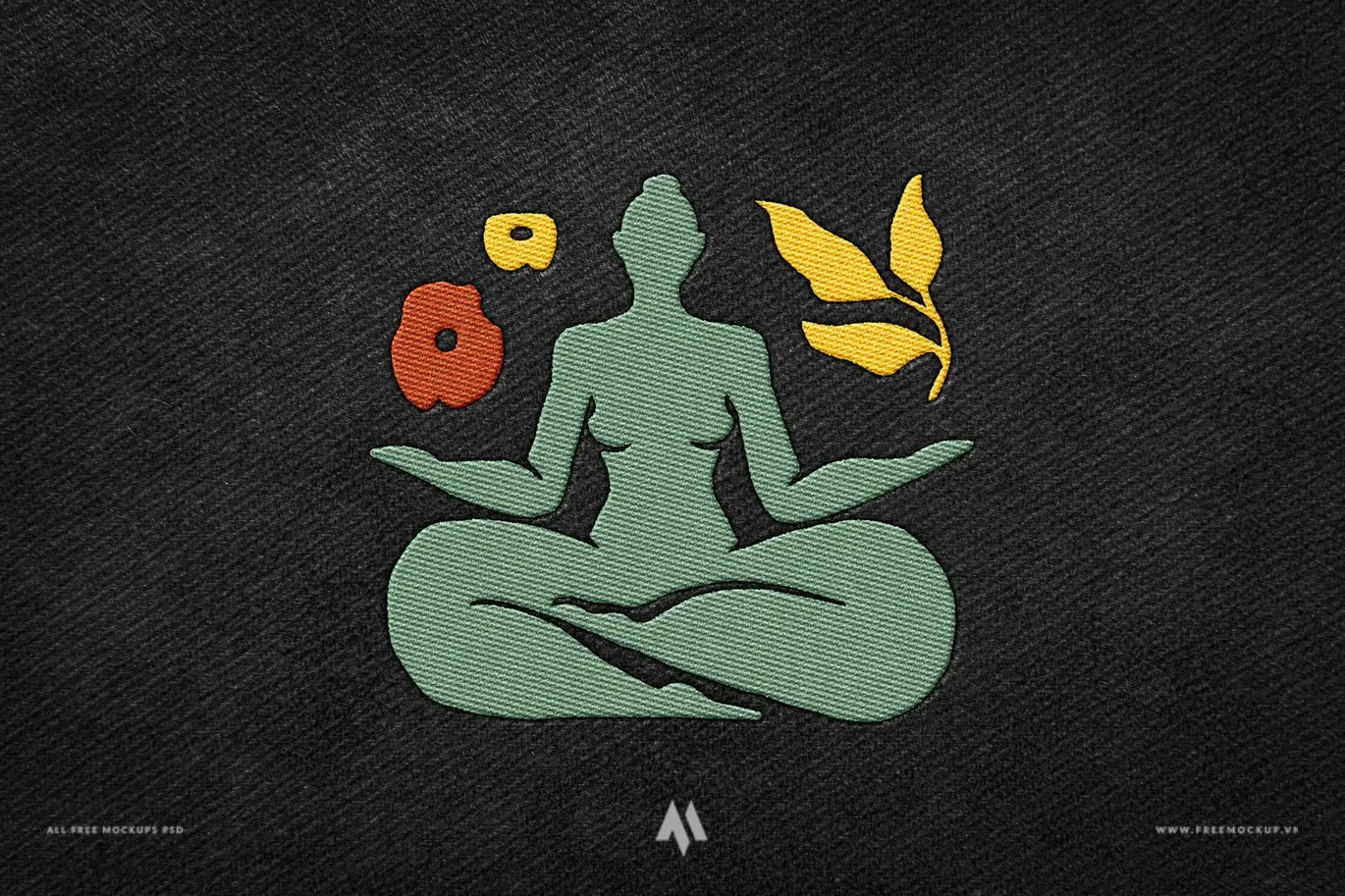 Mockup logo thêu trên vải