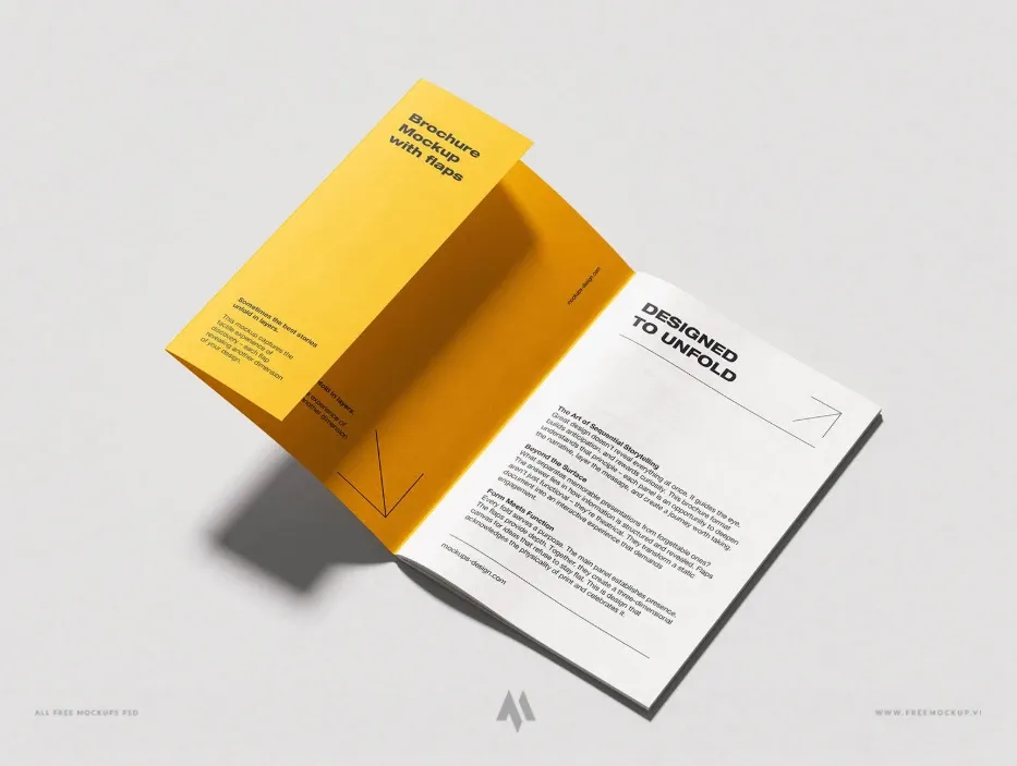 Nâng Tầm Thiết Kế Với Mockup Brochure A5 Gập Cánh