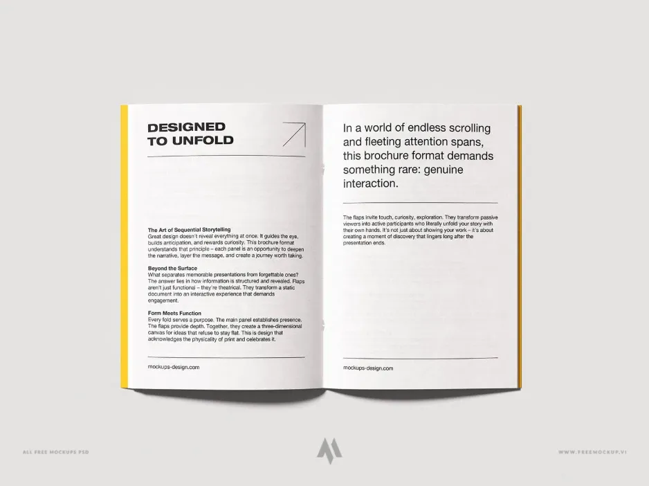 Mockup brochure A5 miễn phí PSD