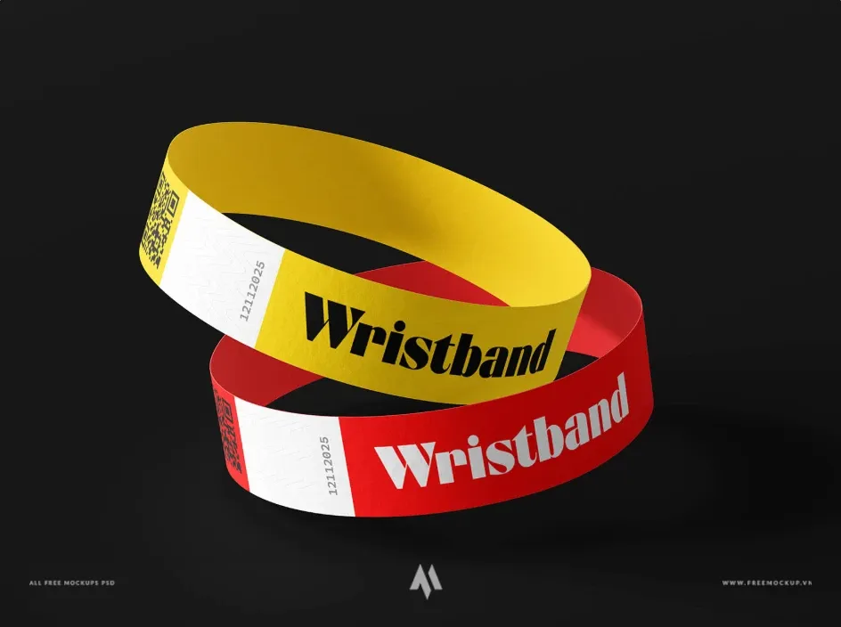Mockup vòng đeo tay giấy