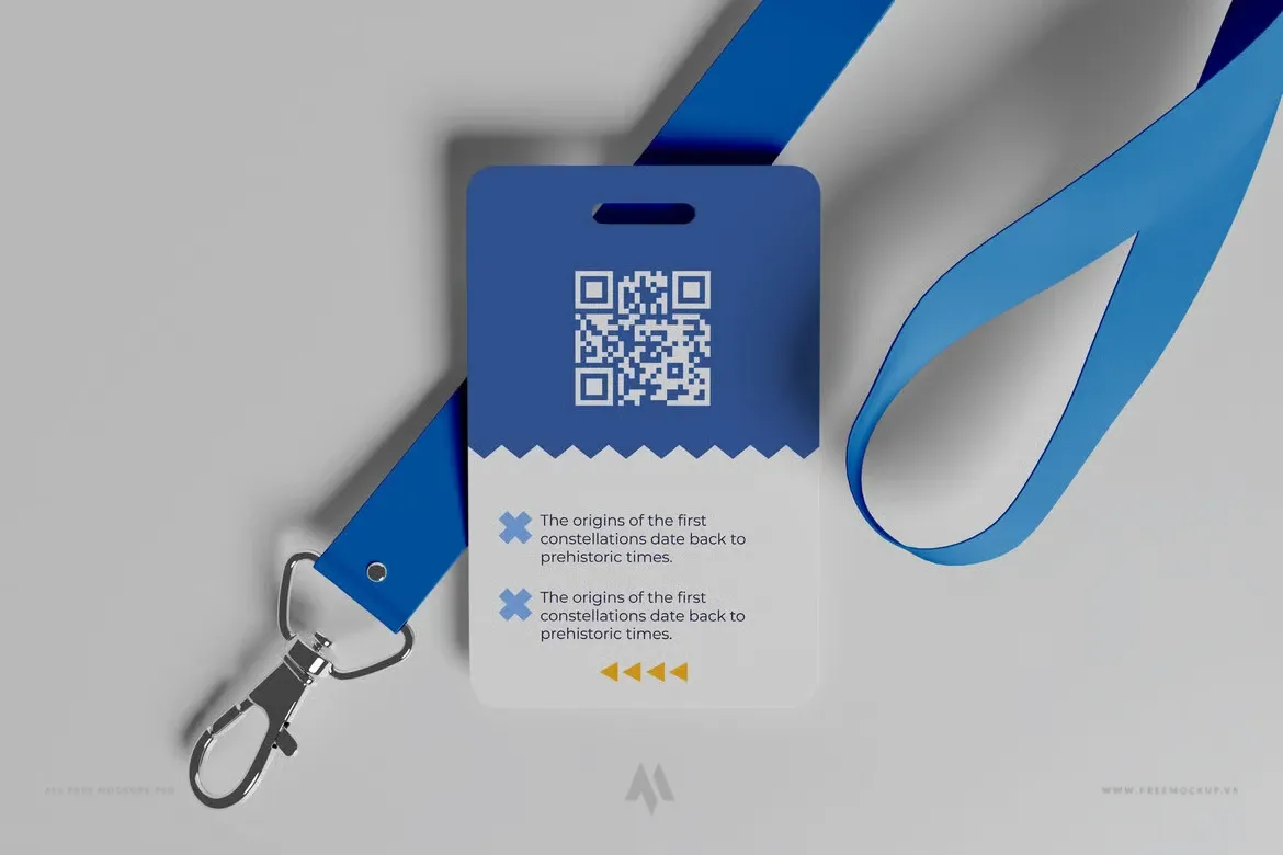 Mockup thẻ đeo sự kiện miễn phí