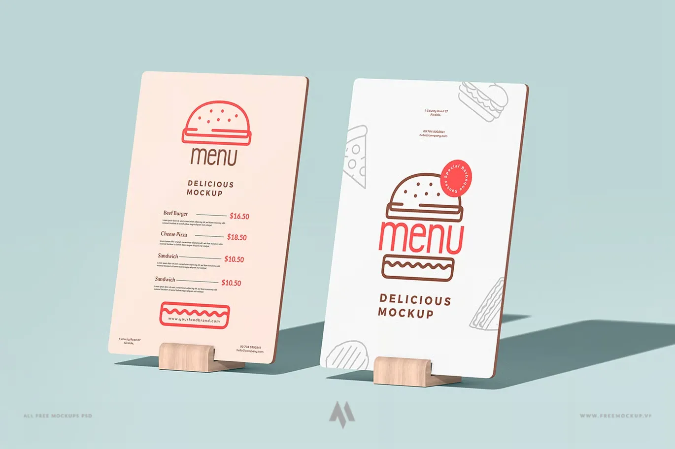 Mockup thiết kế Menu đẳng cấp