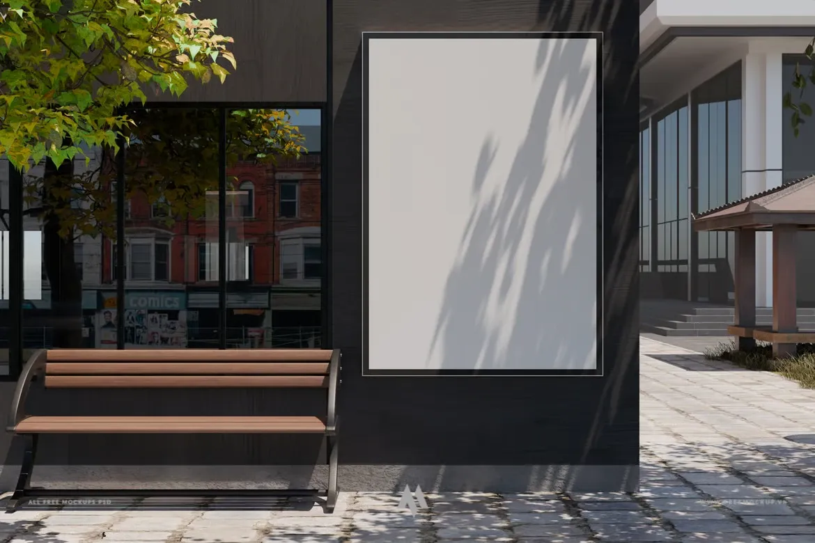 Mockup poster đường phố
