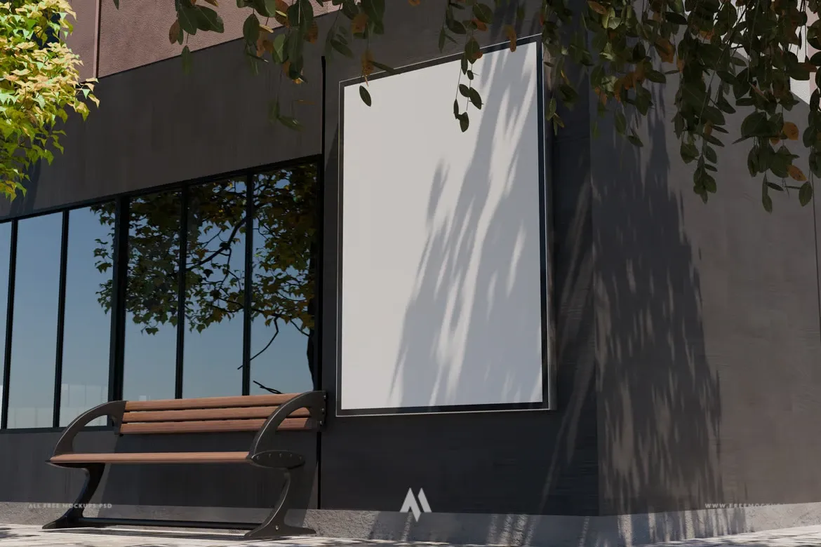 Mockup poster đường phố