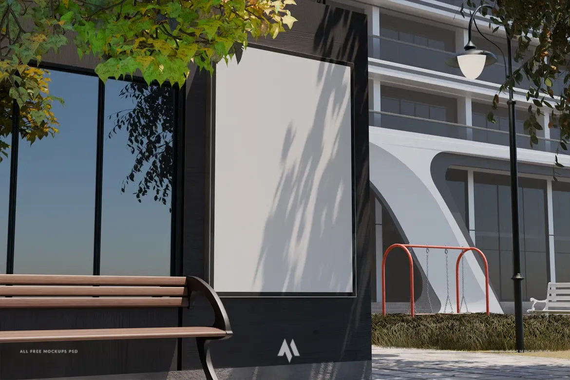 Mockup poster đường phố