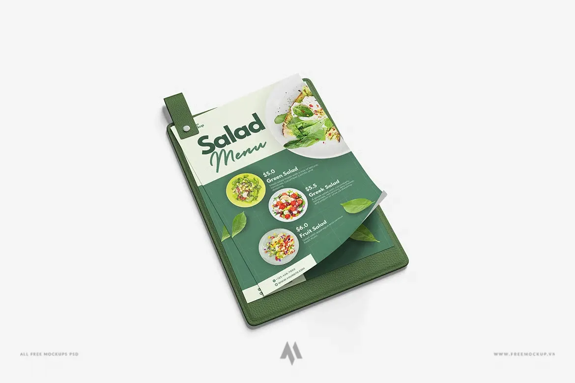 Mockup menu nhà hàng cao cấp