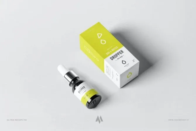 Mockup chai lọ nhỏ giọt