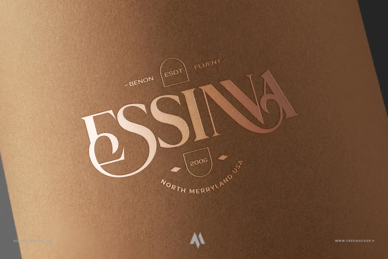 Mockup Logo in trên giấy cứng