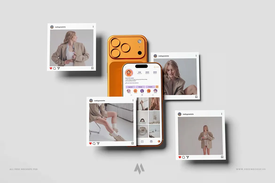 Mockup bài đăng Instagram