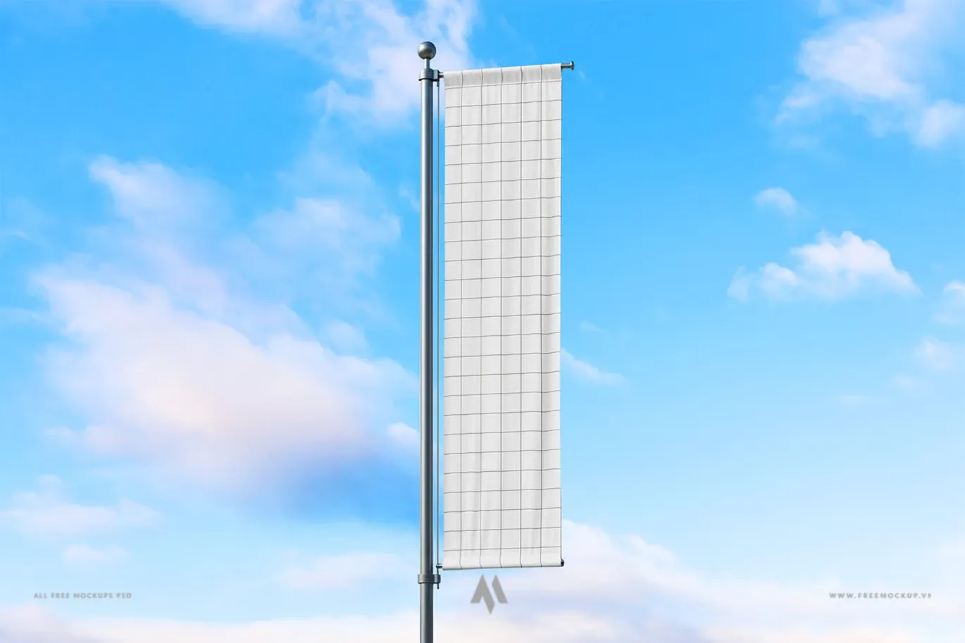 Mockup cờ phướn treo miễn phí