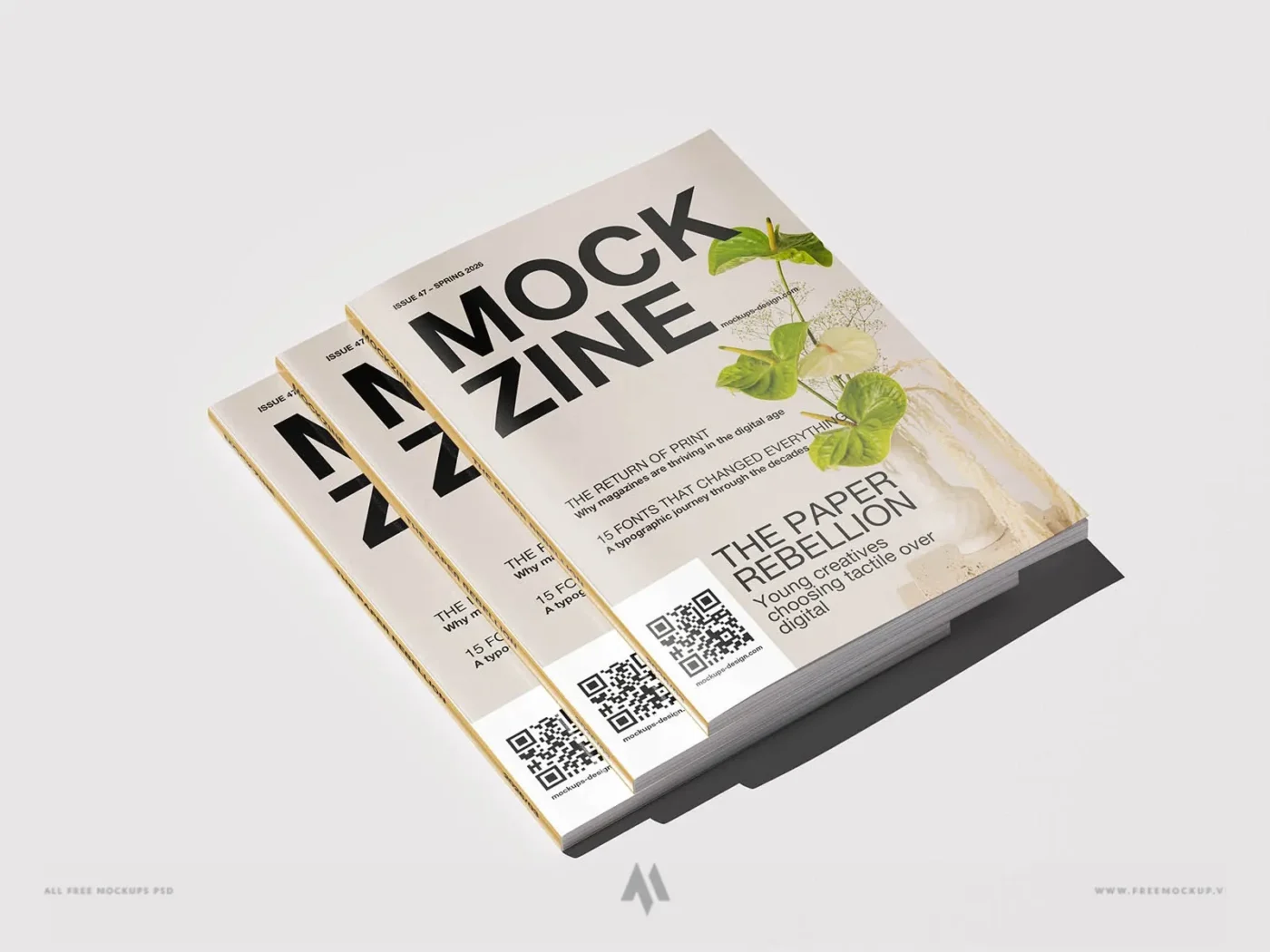 Bộ 8 mockup tạp chí miễn phí