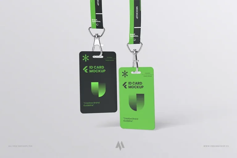 Mockup thẻ đeo nhân viên miễn phí