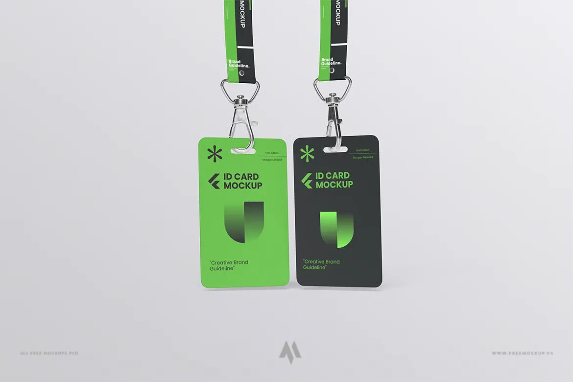 Mockup thẻ đeo nhân viên miễn phí