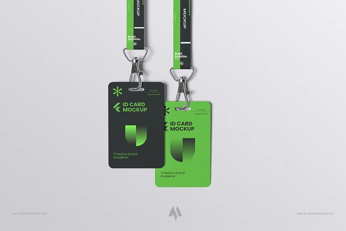 Mockup thẻ đeo nhân viên miễn phí